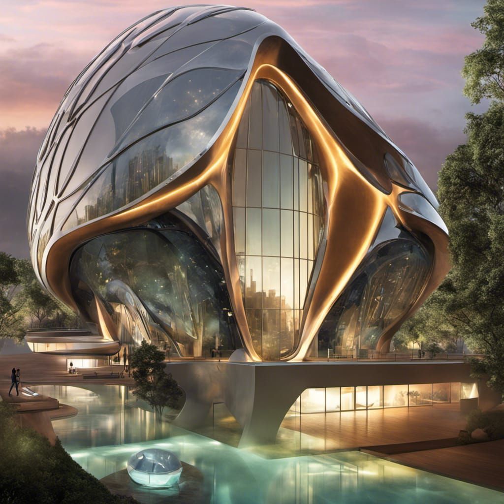 Futuristic Climbing Machine on Luxurious Palace