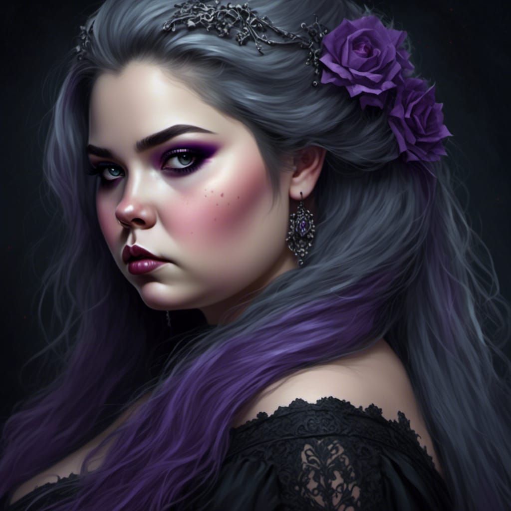 <lora:Curvy Bbw V2:1.0>   Amy Lee Portrait, 18 years old ver...