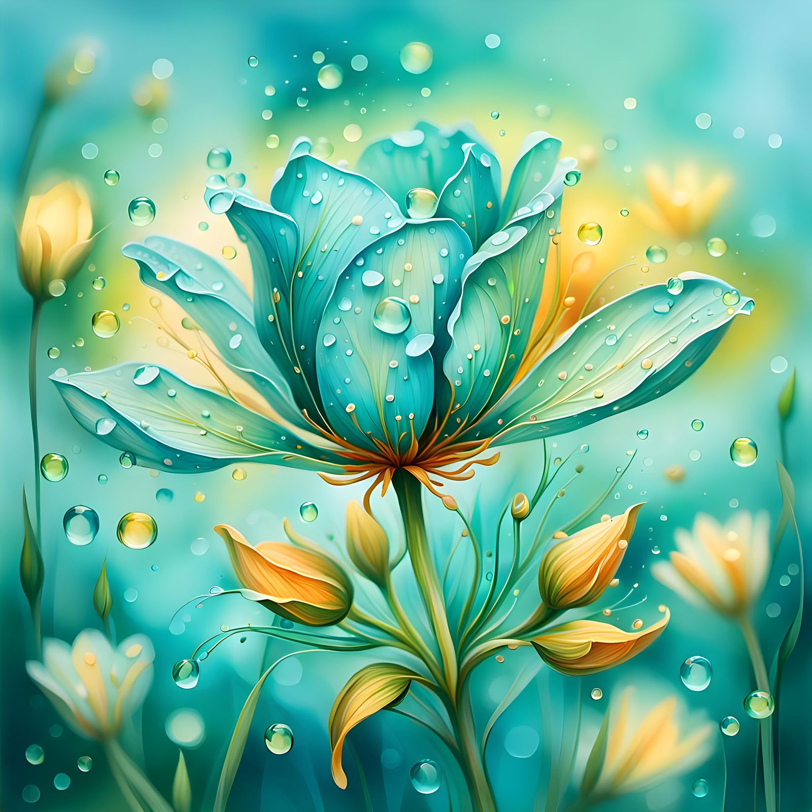 Aqua Flower