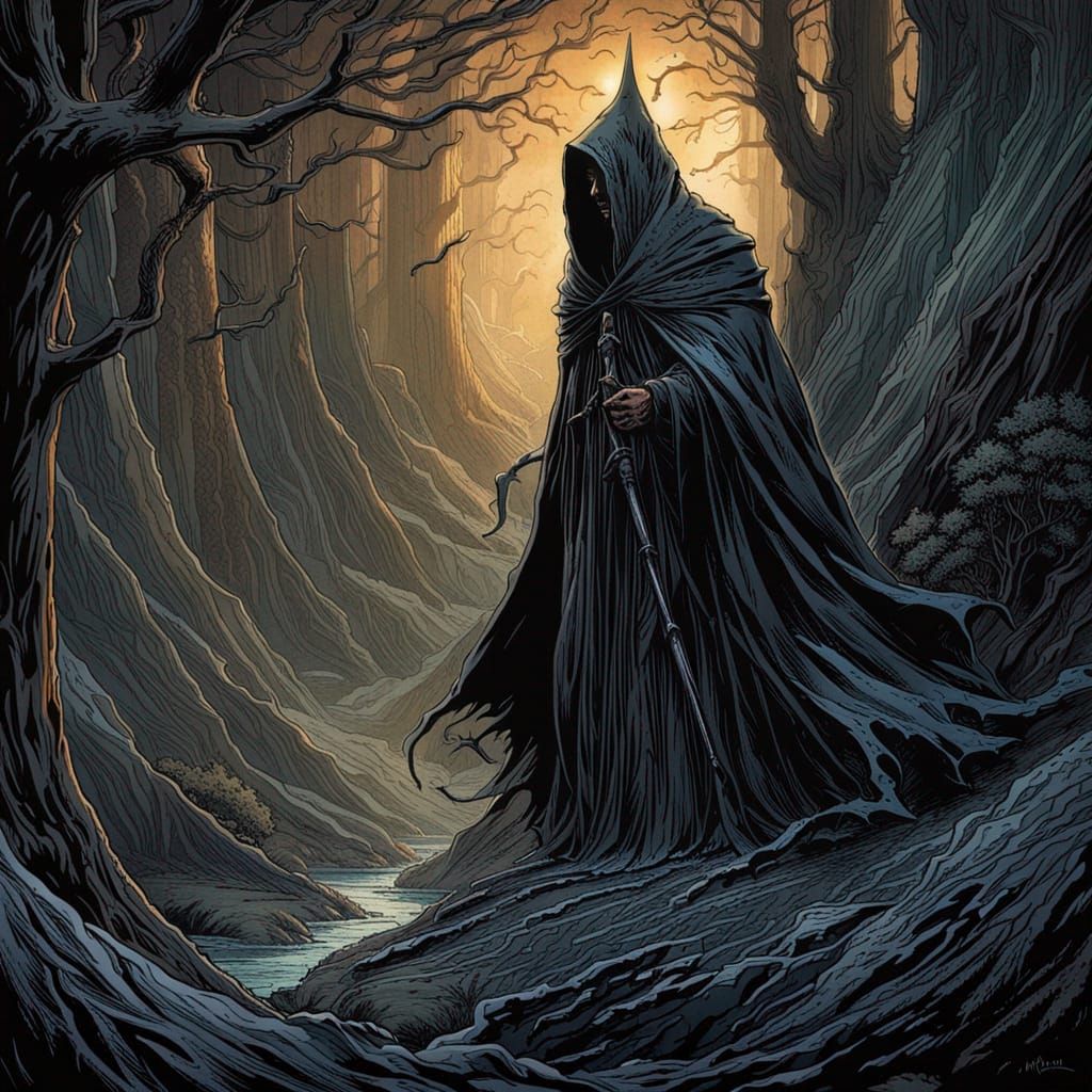 High Gothic Nazgul in Angmar, Comic Book Art