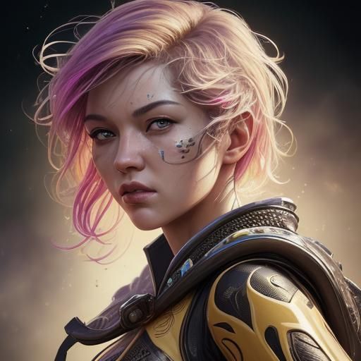 Hyperrealistic Bees in Colorful Splash Art