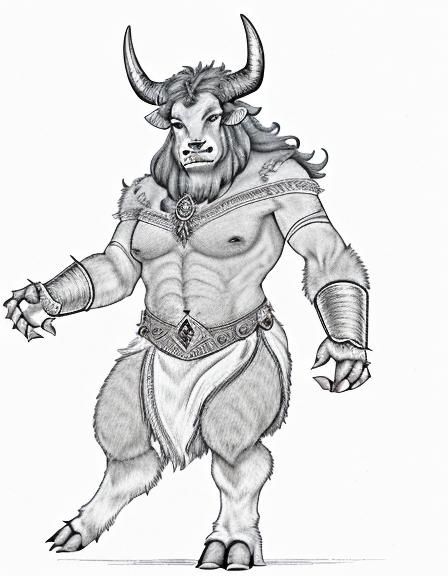 Mythical Minotaur Maiden in Narnia