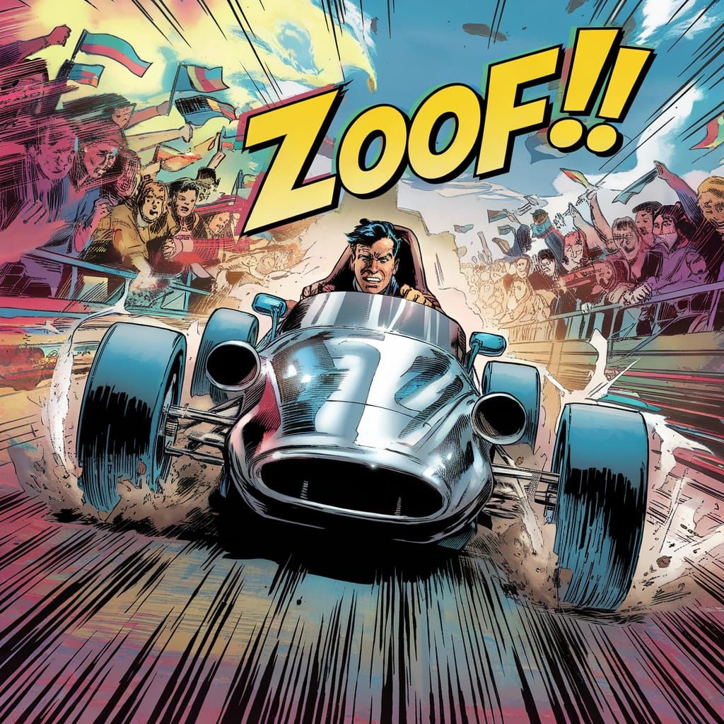 Onomatopoeia Car race