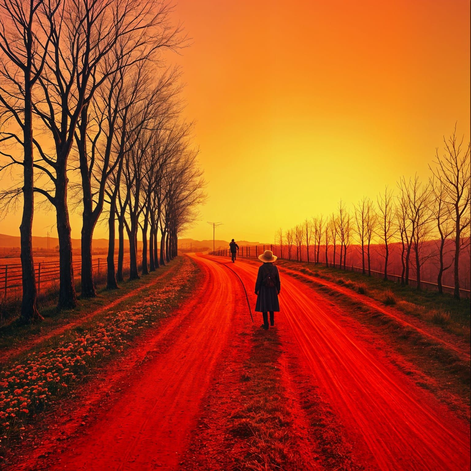 Via dola rossa.  Metaphorical conceptual art