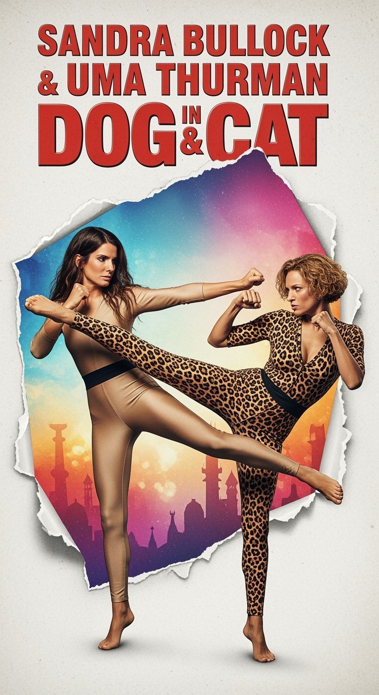 Superhero Movie Poster Featuring Two Female Leads