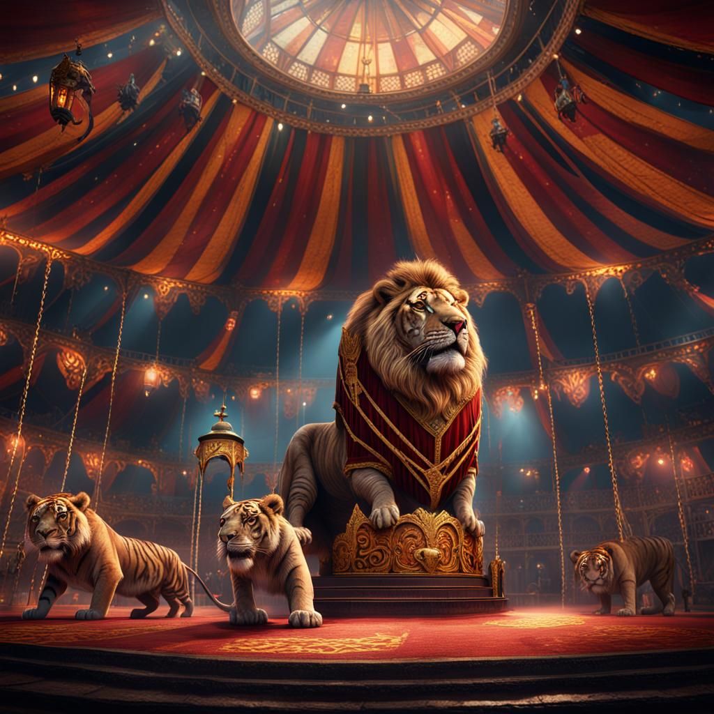 Gothic Circus Big Top: Lions and Tigers
