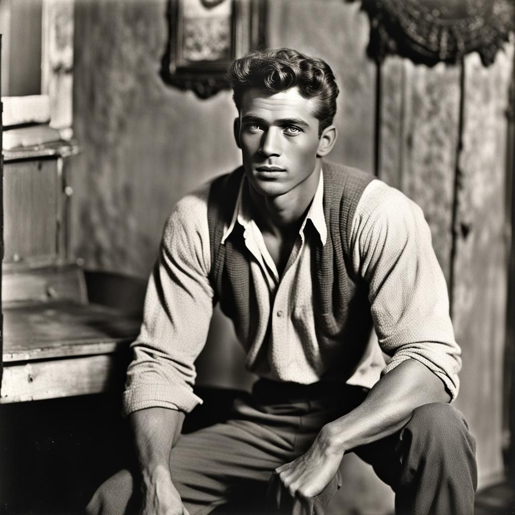 Gritty Boudoir Scene in Soft Black & White