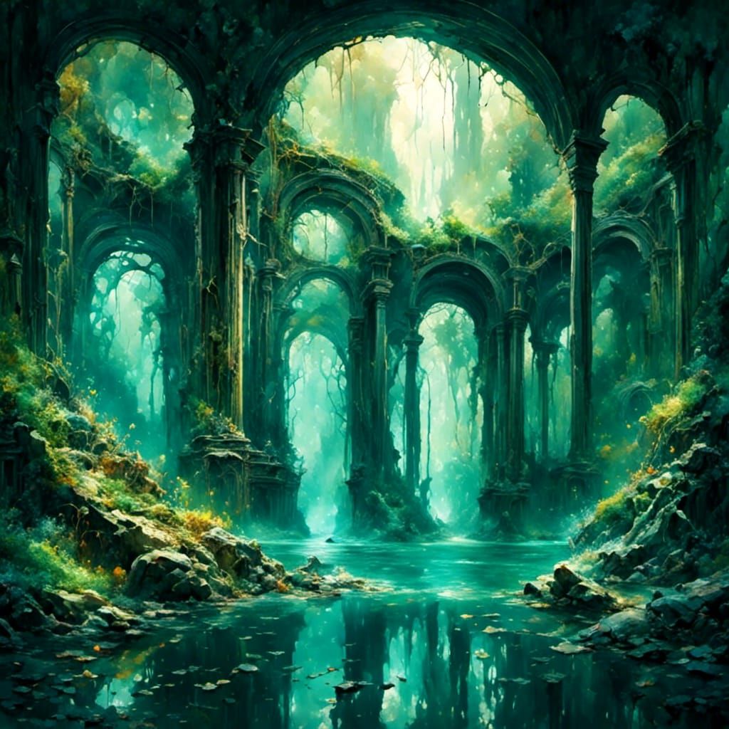 Apocalyptic Sunken City: Underwater Ruins