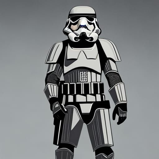 Abstract Stormtrooper Art with Complementary Colors