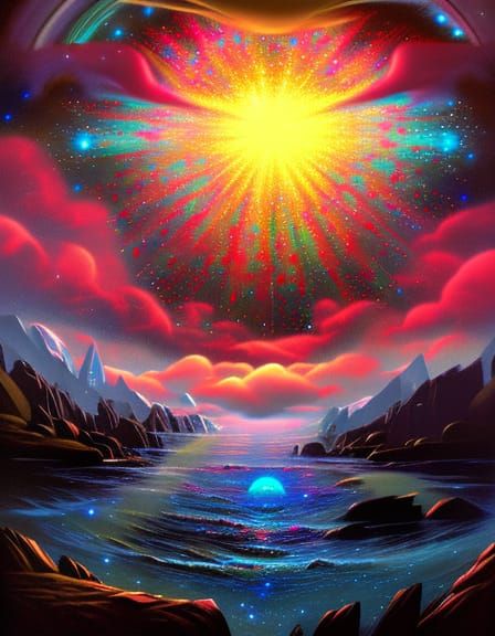 Nebula Orb in Surrealist Style