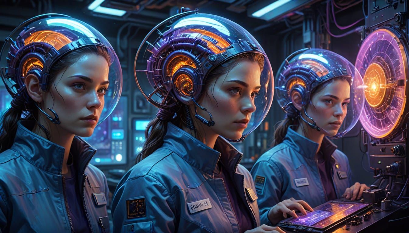 Scientists and Aliens Tinker with Plasma Energy in Cyberpunk...