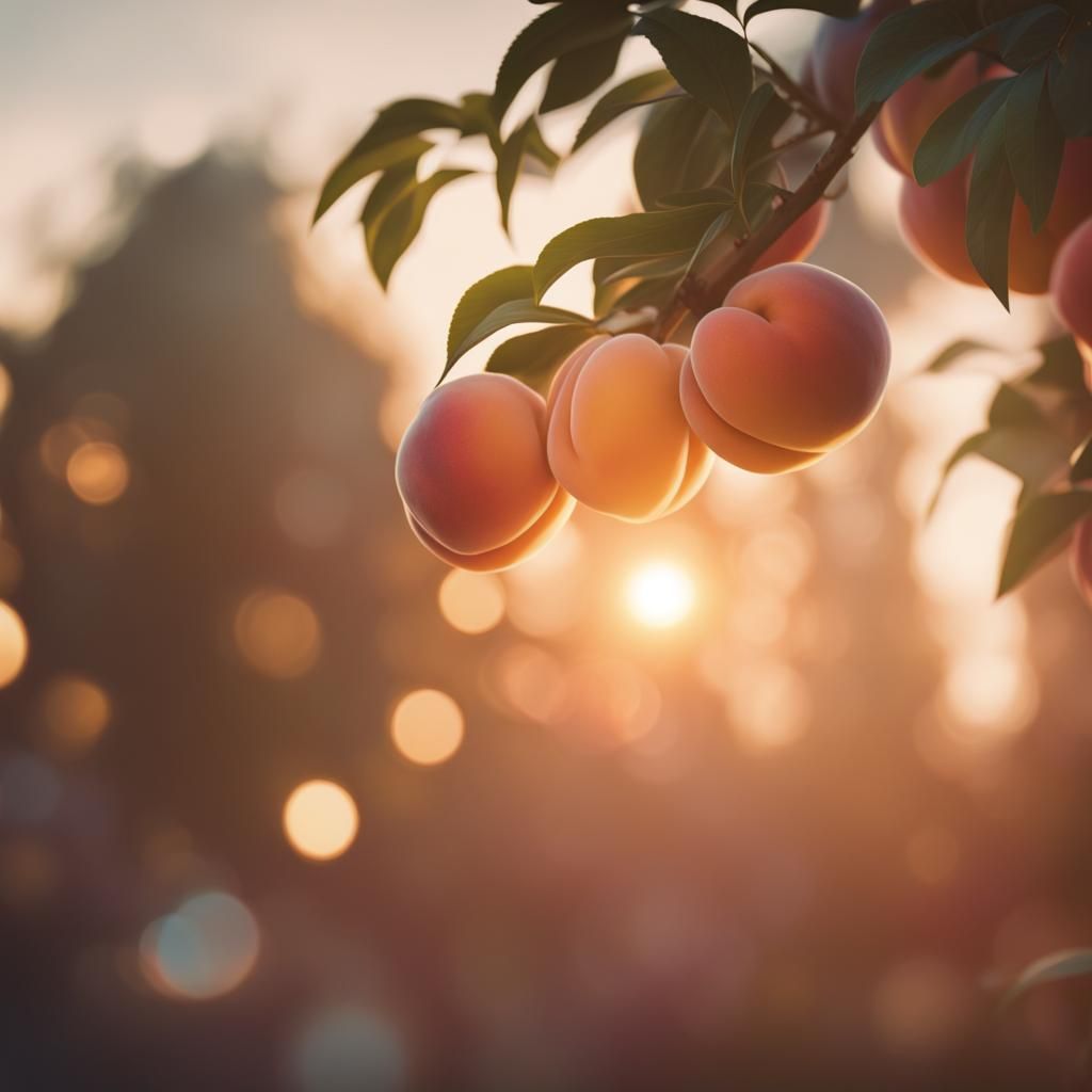 Peach in Big Lights: 8K Digital Art