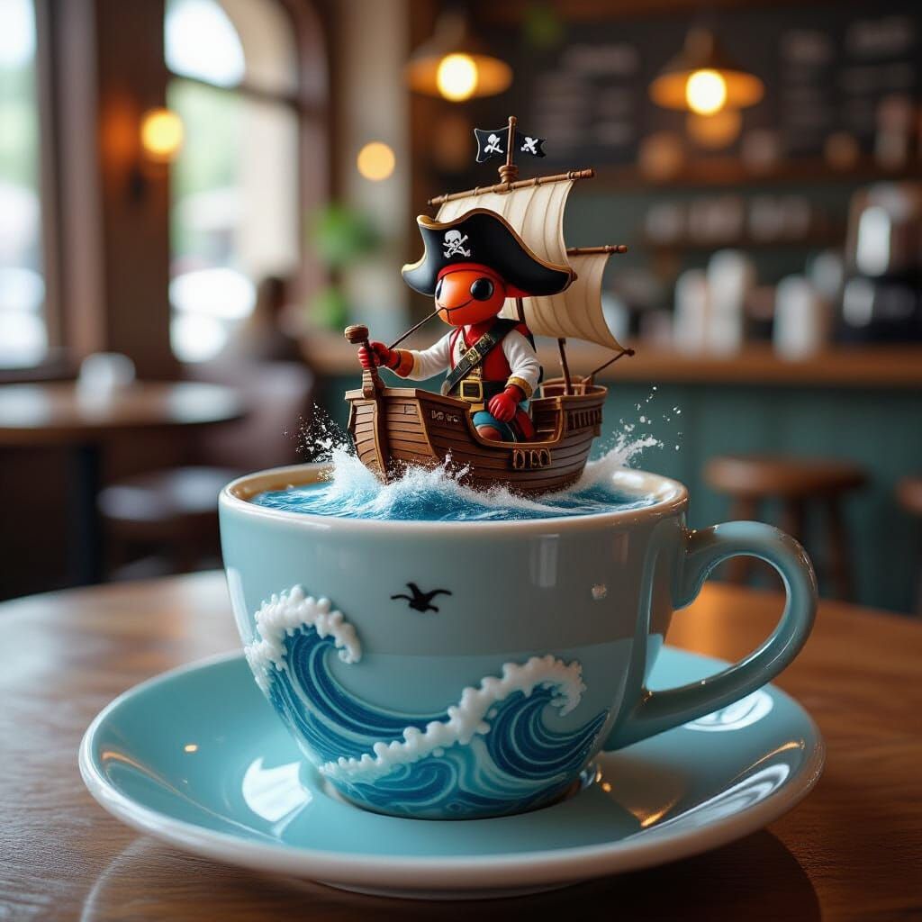 Ant Pirate Sailing Coffee Sea