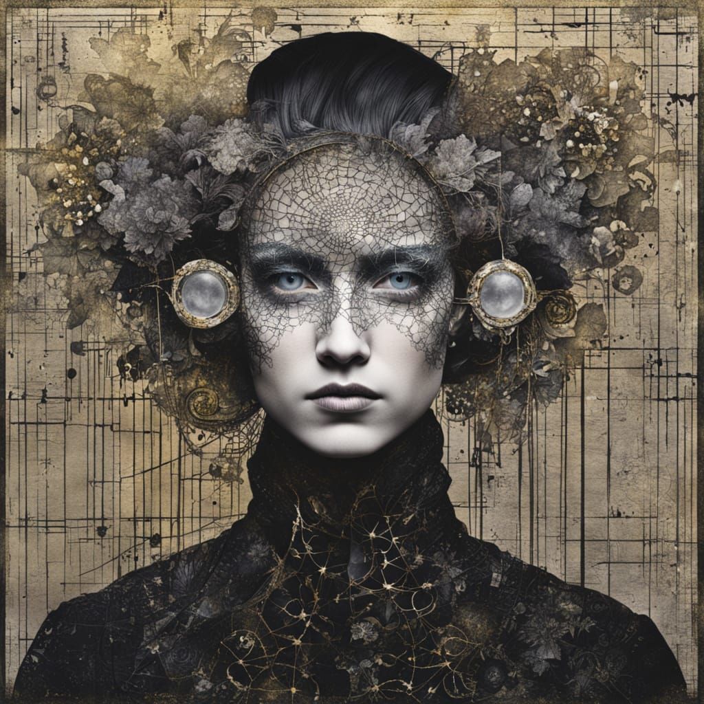 Gothic Princess in Metallic Craquelure