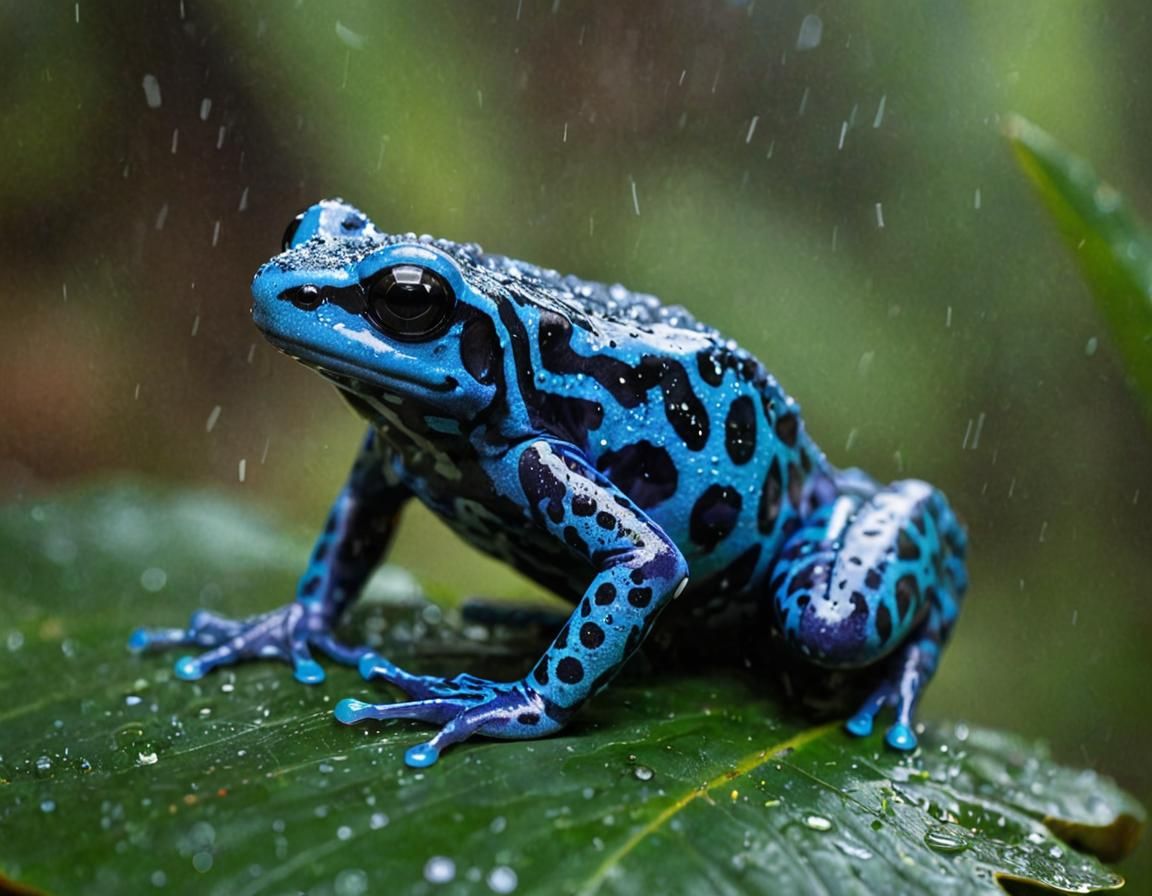 Blue Poison Dart Frog (Dendrobates tinctorius "azureus")