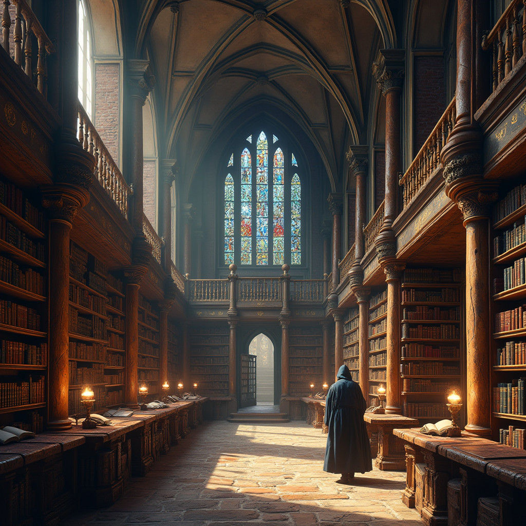 Grand Library of Ancient Knowledge as Matte Painting