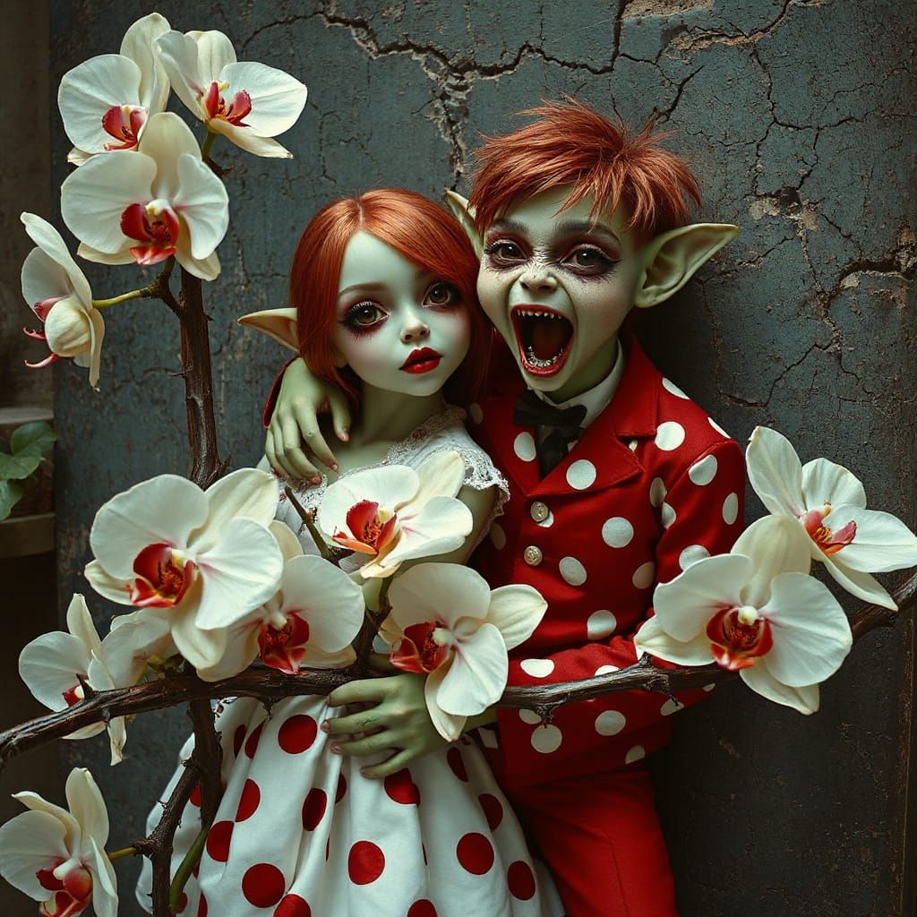 polka dot goblin couple