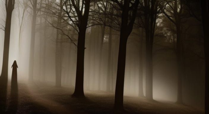 Gothic Spirits in a Misty Forest