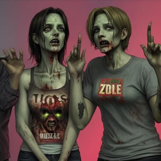 Stylized Zombie in a Sci-Fi Horror Scene