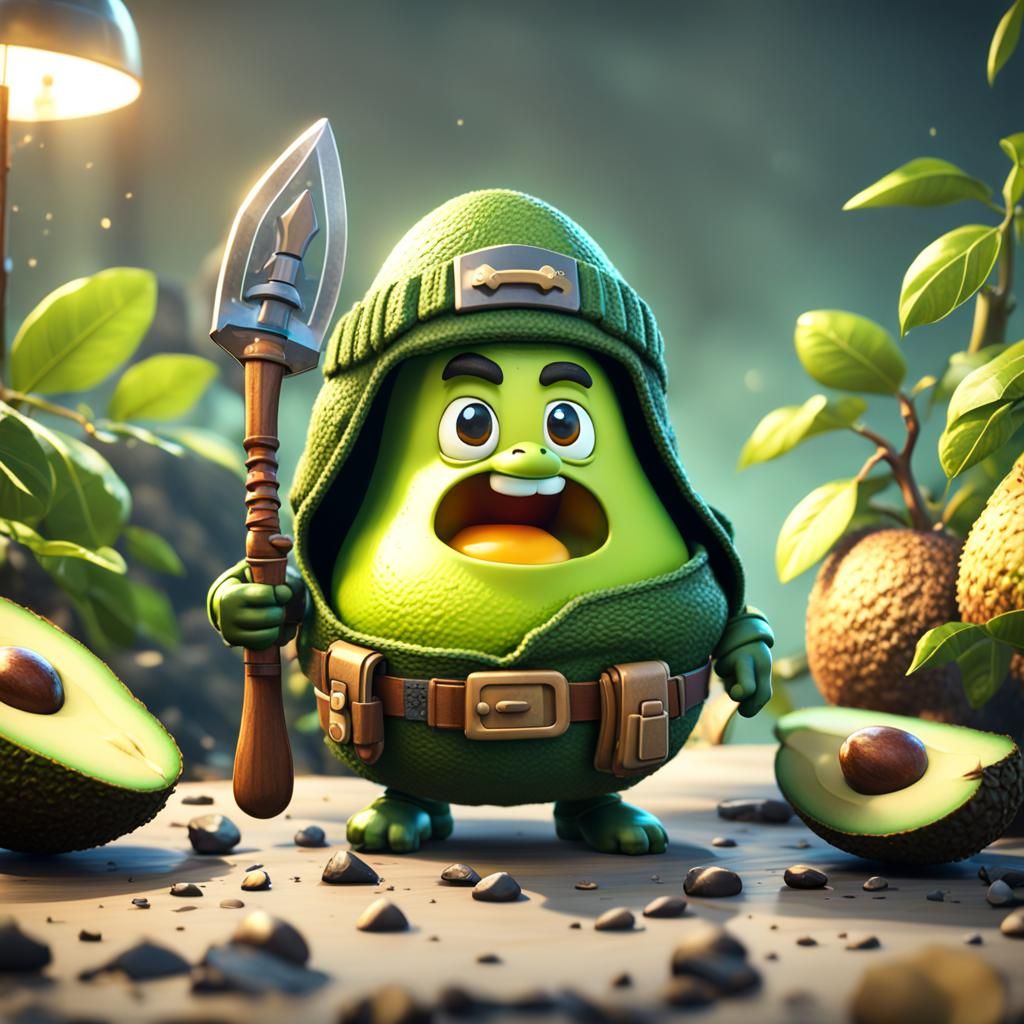 cartoon avocado