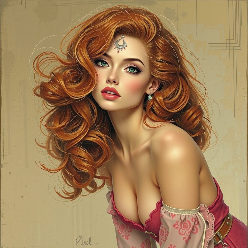 Hyperrealistic Portrait of a Woman in Detailed Futuristic At...