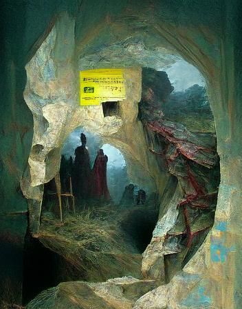 Abandoned Mine Entrance in Dark Fantasy Style