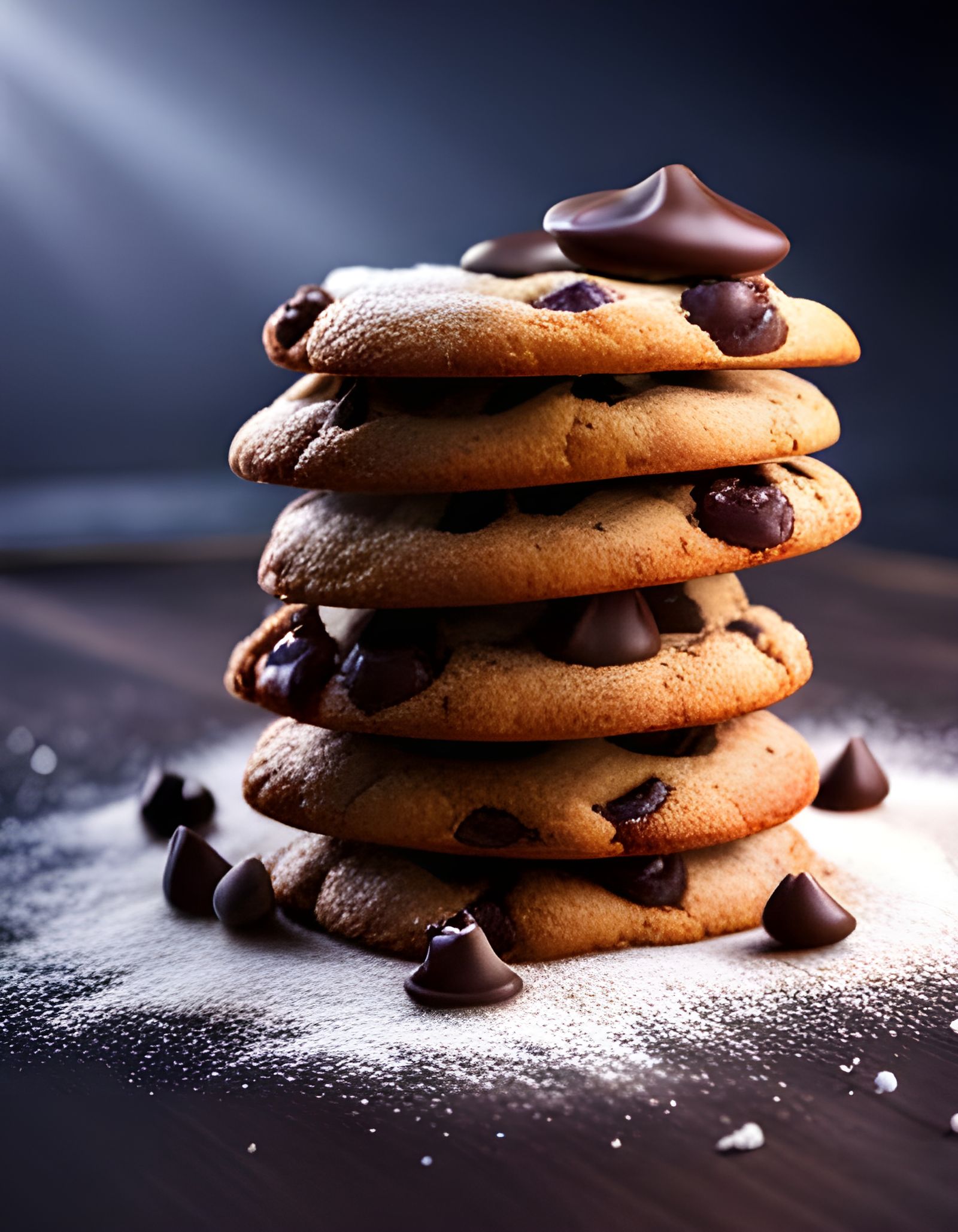 Delicious Chocolate Chip Cookies in Photorealistic 3D Render...