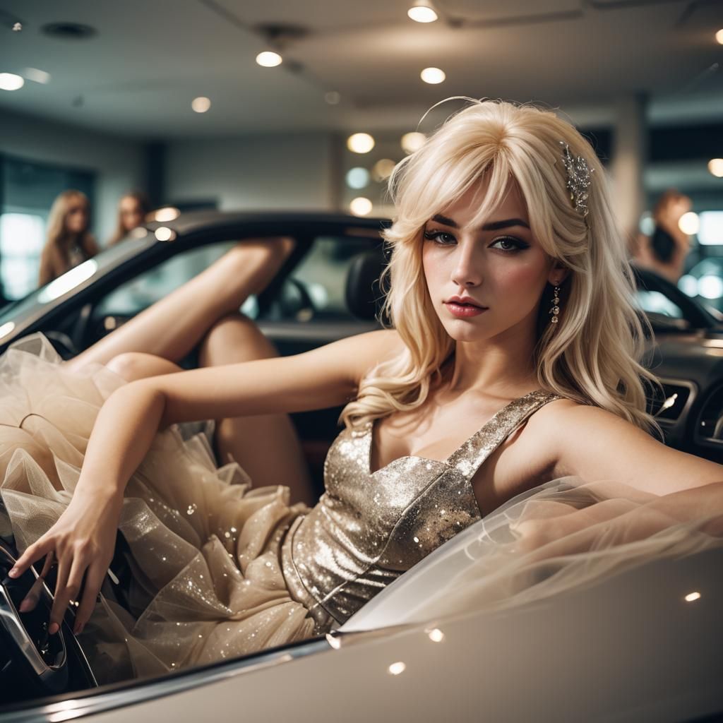 High-Fashion Portrait of Young Man in Drag