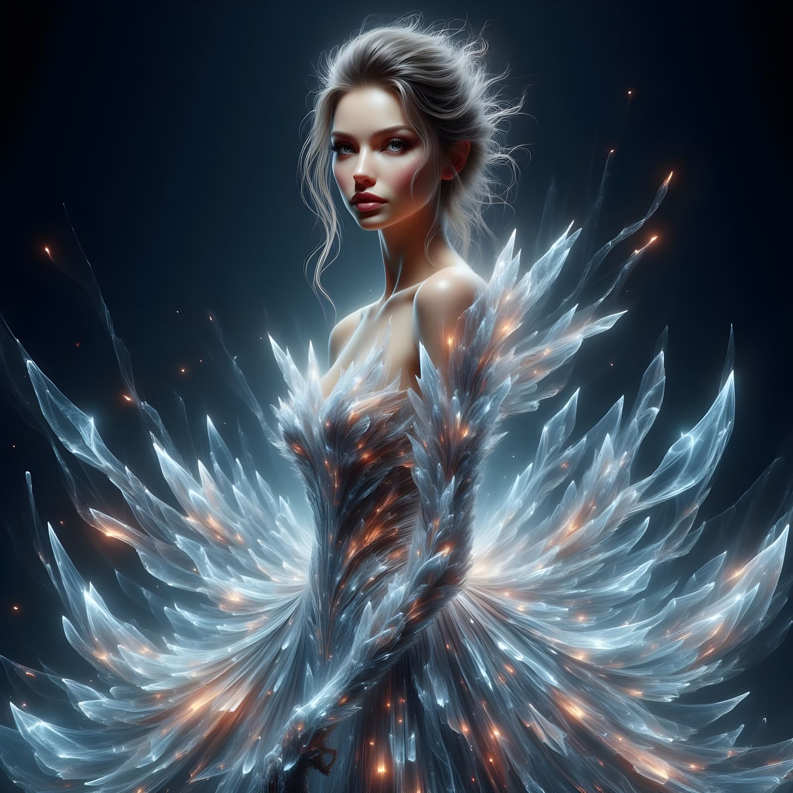 Woman Wearing Ethereal Glass Fashion