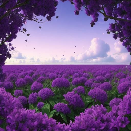 Purple Paradise: A Monochromatic Landscape