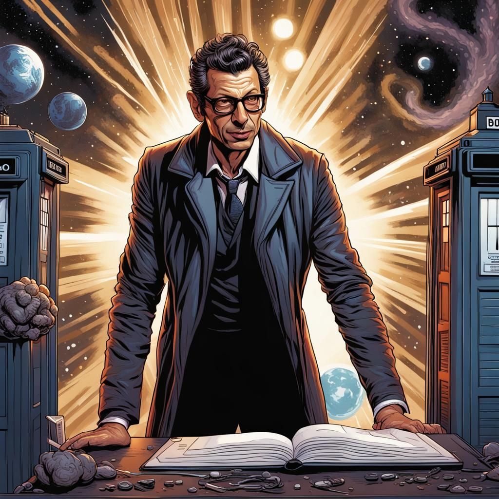 Jeff Goldblum as Dr Who: Comic Book Art