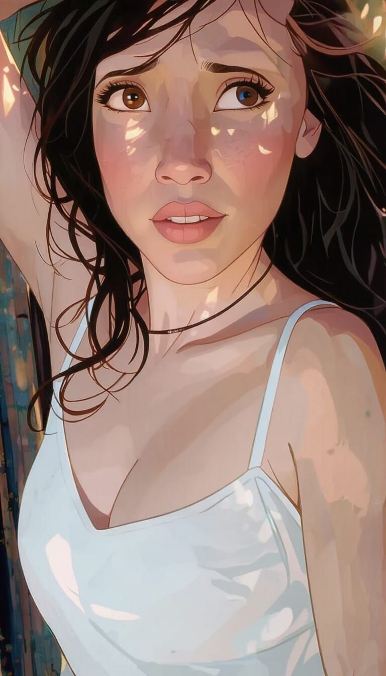 My Face as Moana on a Tropical Beach