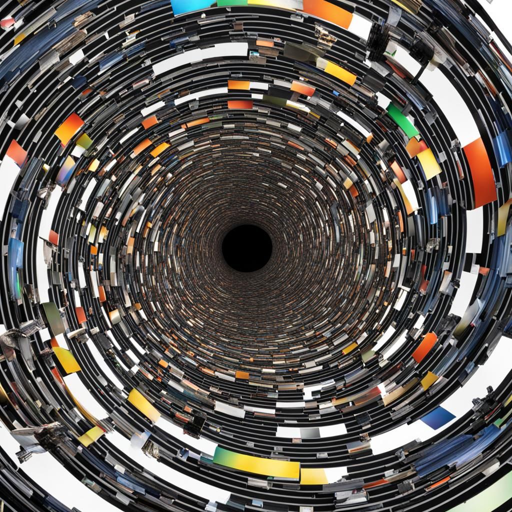 Space-Time Continuum Ripping Apart: A Visualisation