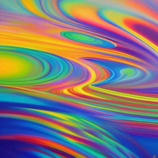 Psychedelic Spin Art in Comic Book Style