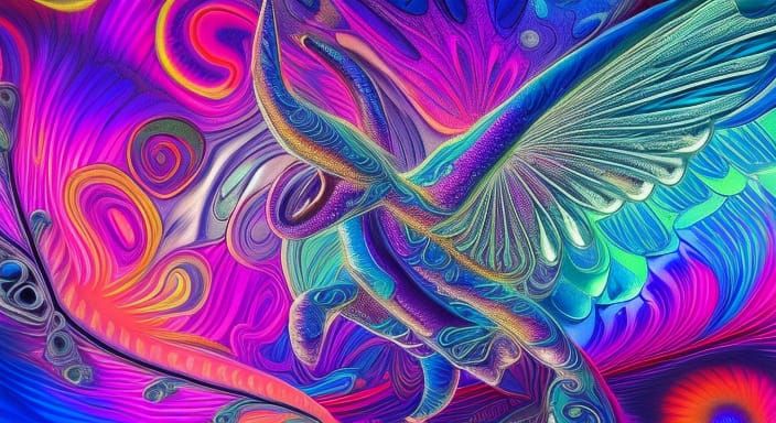 Surreal Black Rose with Rainbow Light Display