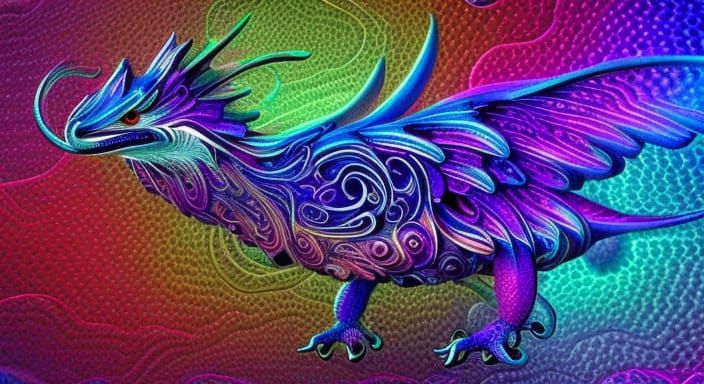 Surreal Black Rose with Fractal Details