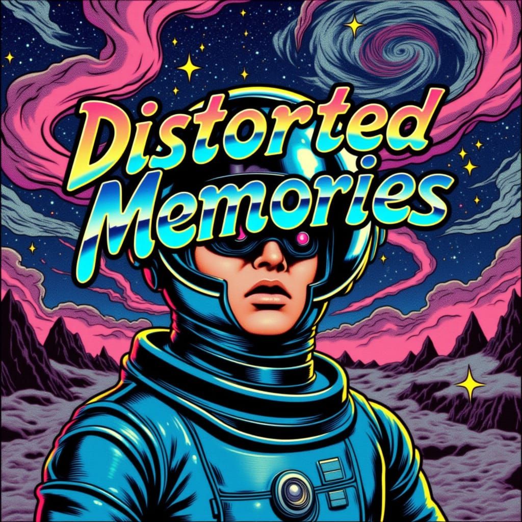 Retro-Futuristic Sci-Fi Comic Book Art with Haunting Atmosph...