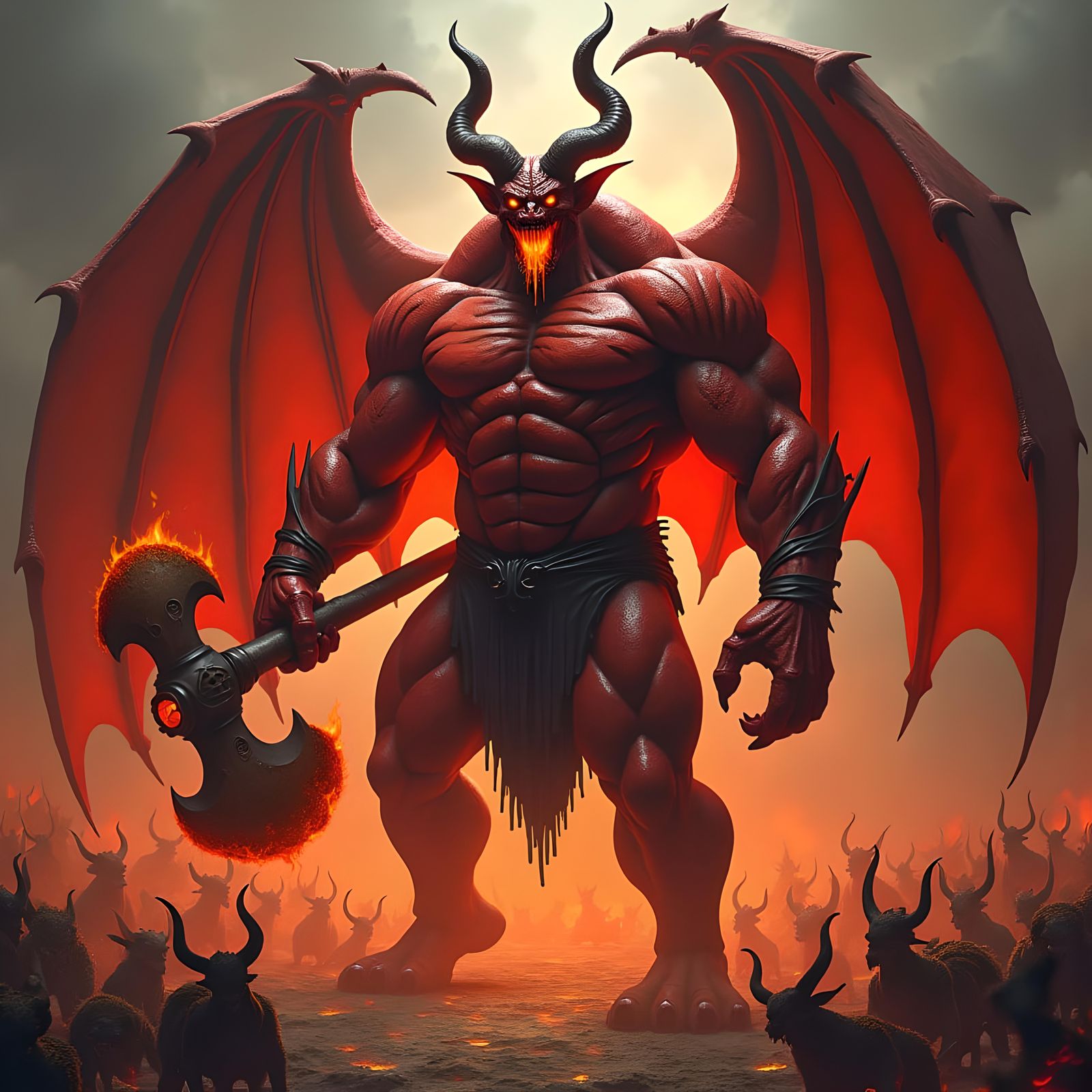 Ultra realistic and ultra detailed picture of a Giant muscul...