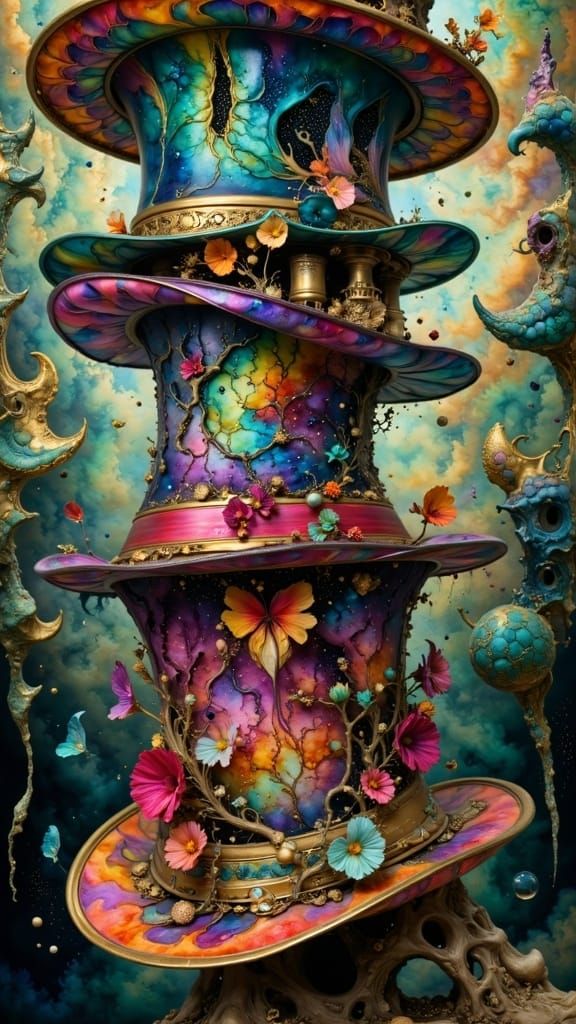 Ethereal Top Hats in Whimsical Wonderland Style