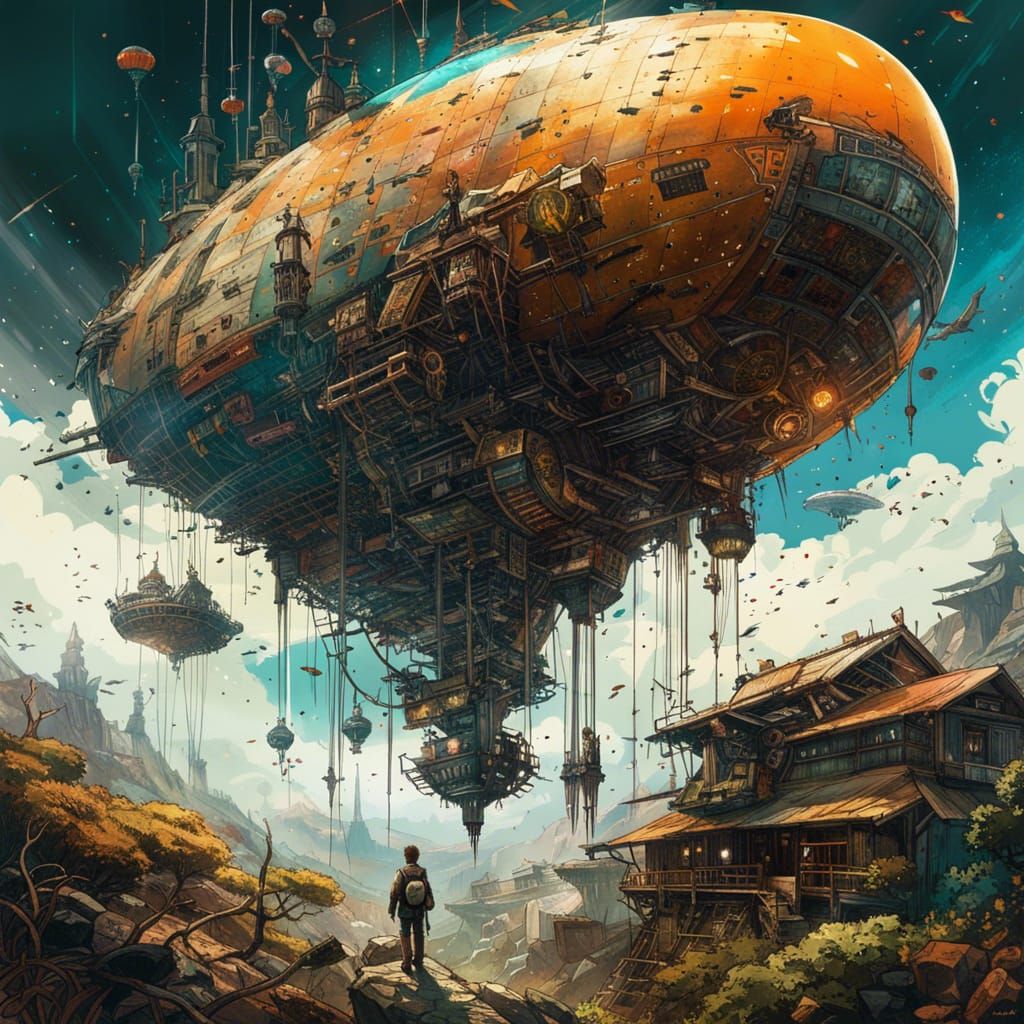 Arend Soaring in the Sky: Digital Art