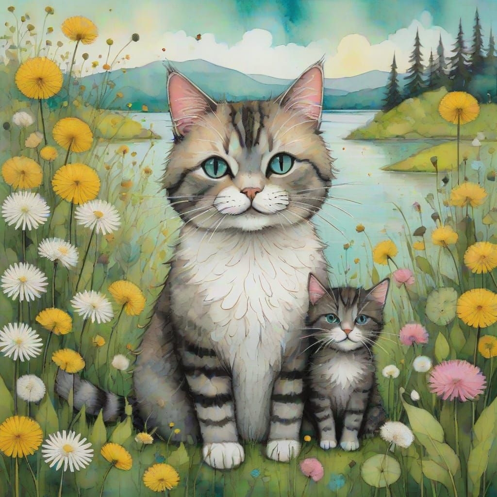 Lush Garden Oasis in Vibrant Colors