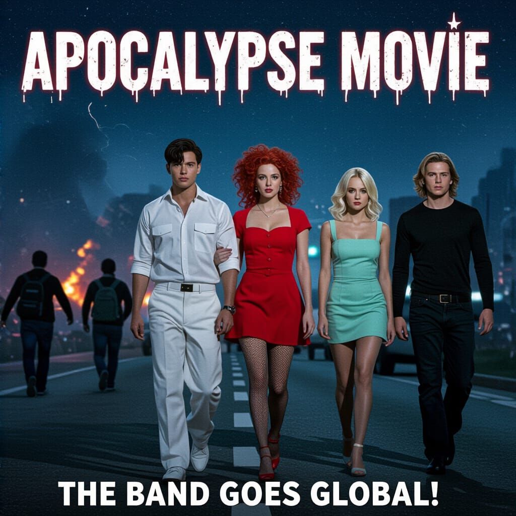 Apocalypse Movie Poster With Fleeing Figures