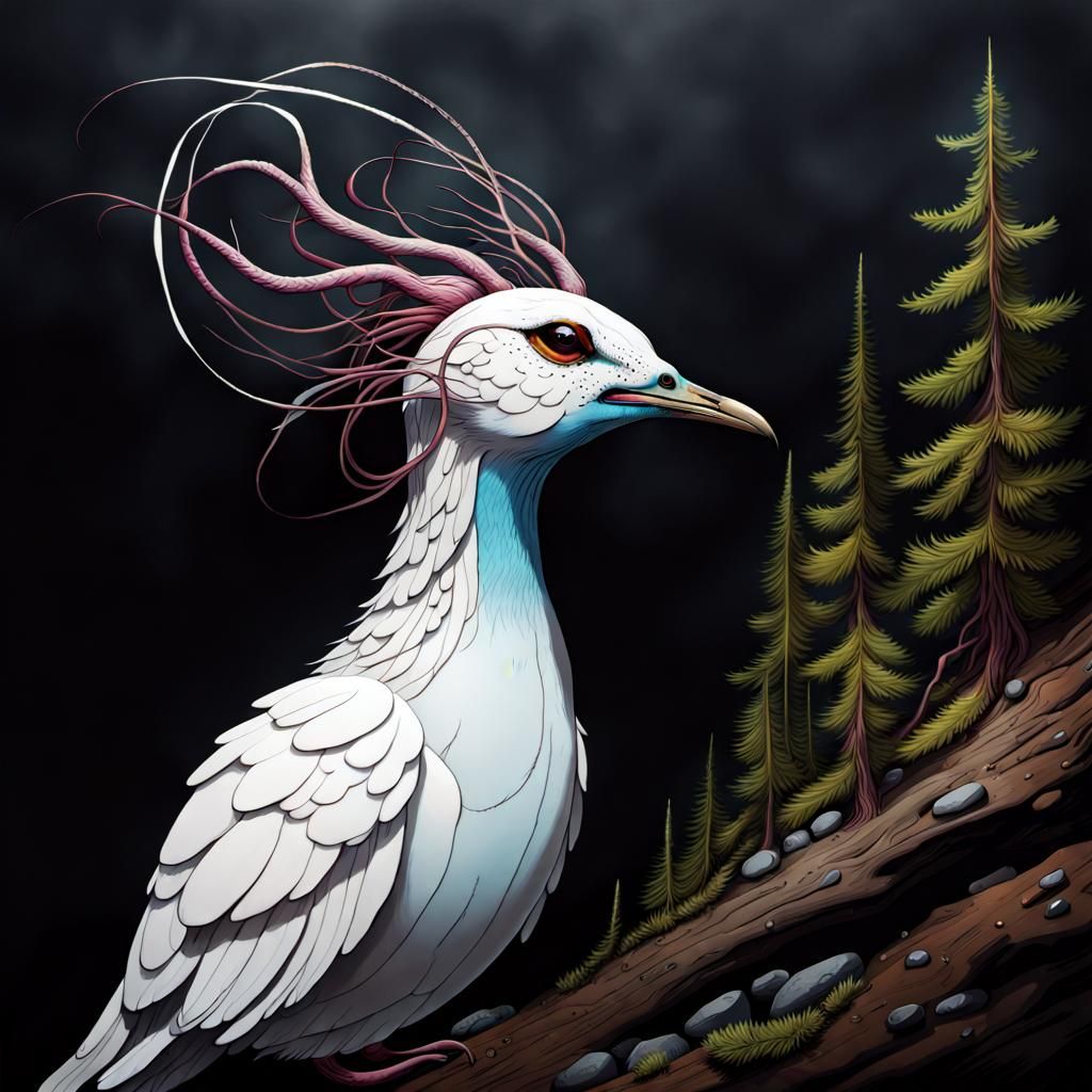Ptarmigan in Siberia, Meticulous Illustration