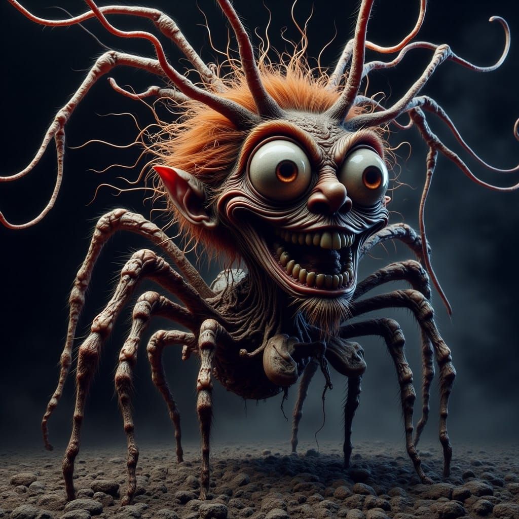 Alien Spider Creature with Sinister, Otherworldly Glamour in...