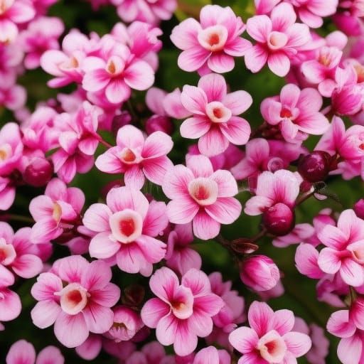 Cherry Blossoms on White: Digital Rendering