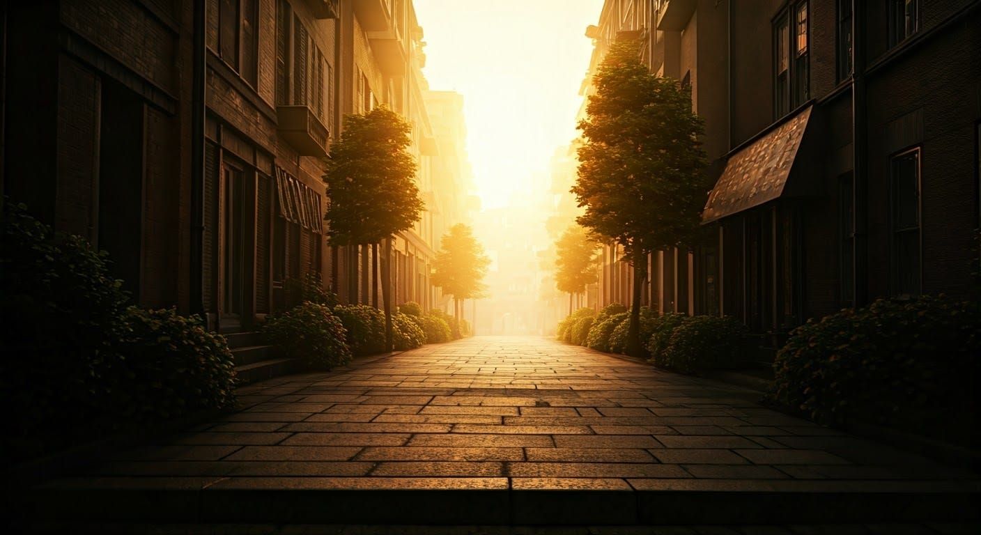 Manhwa Inspired Double Exposure Portrait Illustration