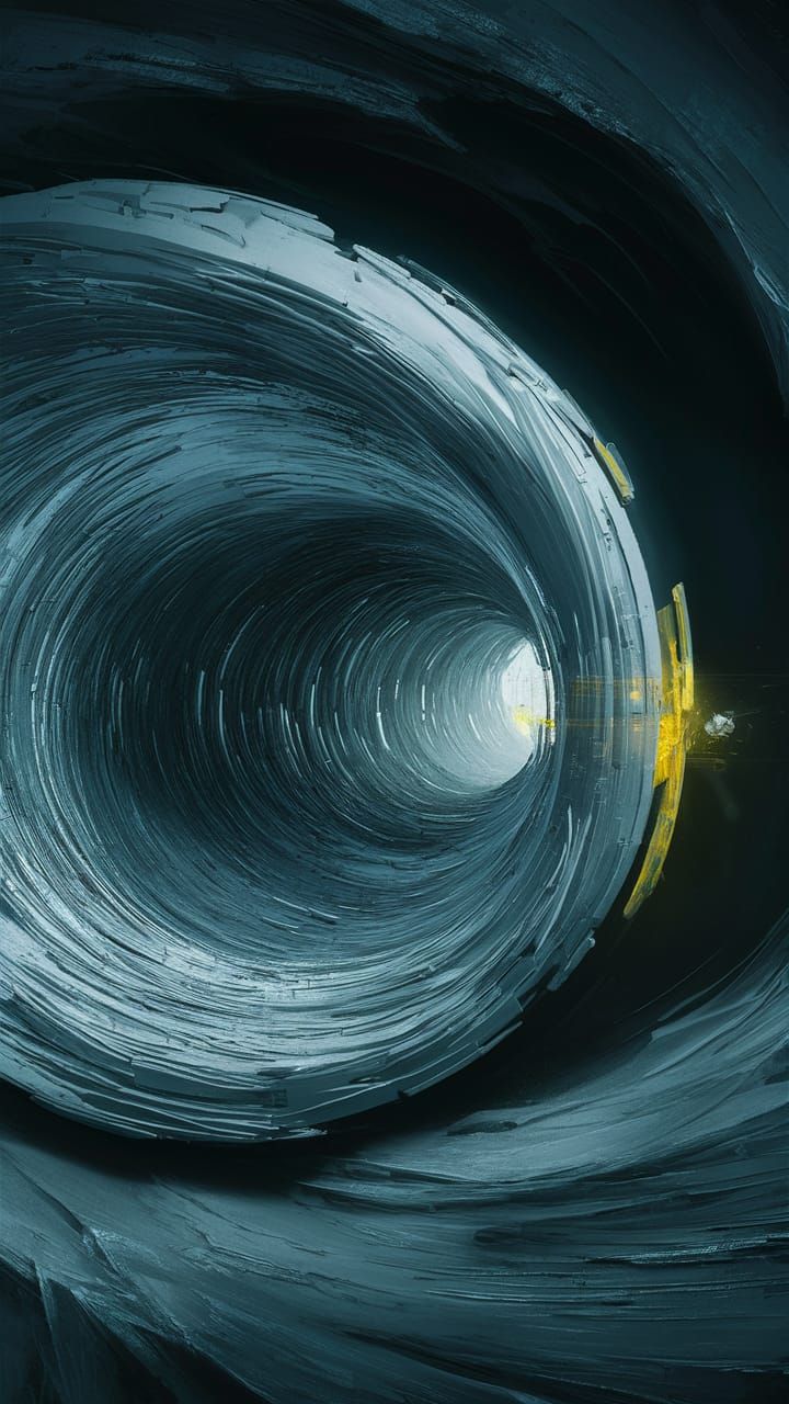 Futuristic Time Tunnel Digital Illustration
