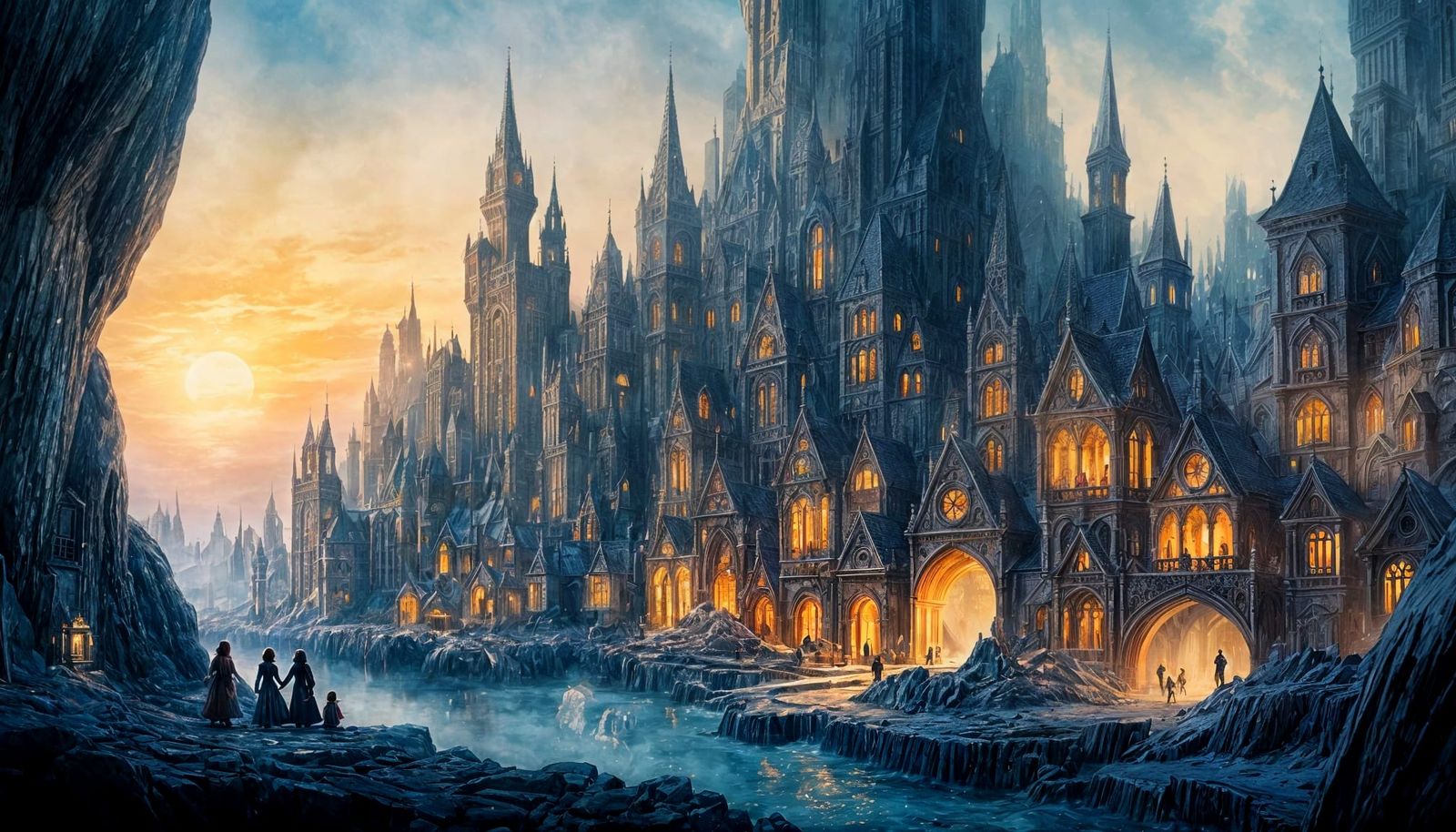 Crystal Geode Reveals Miniature City with Automaton Citizens