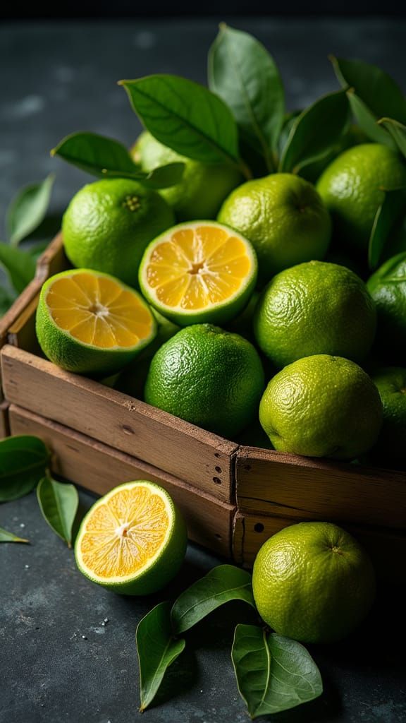 Hyperrealistic Citrus Still Life Food Photography