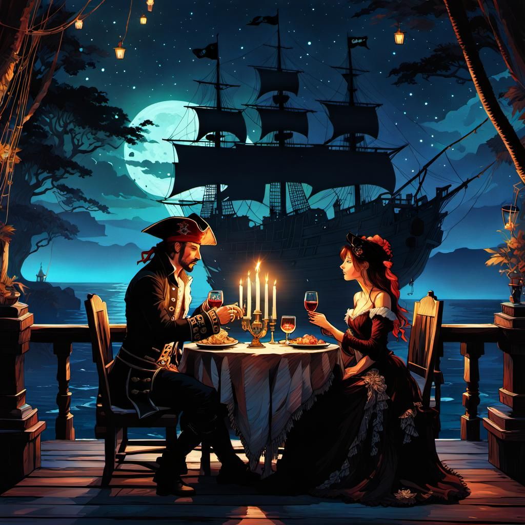 Pirate candlelit dinner
